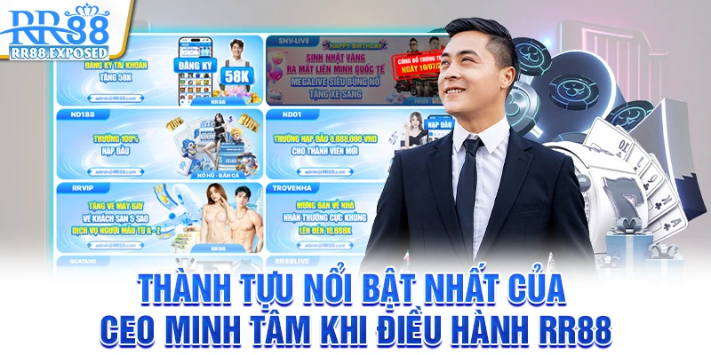 Thành tựu nổi bật nhất của CEO Minh Tâm khi điều hành RR88